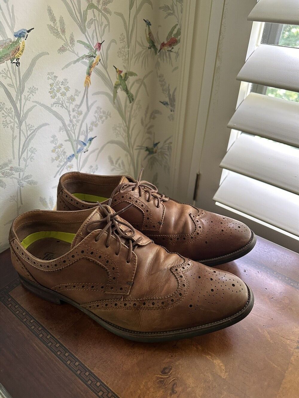 Florsheim Men's 30856 Brown Leather Wingtip Oxford Dress SHoes Size 9.5